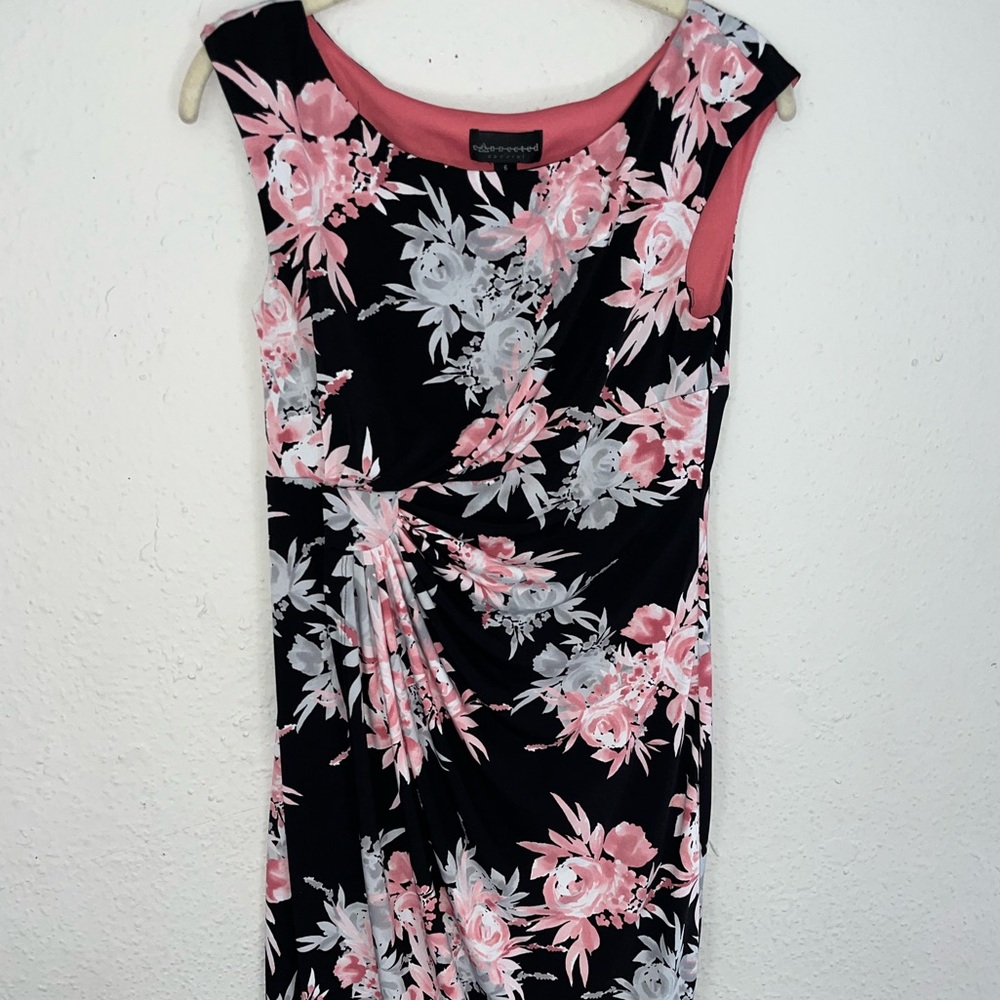 Floral Black and Pink Dress